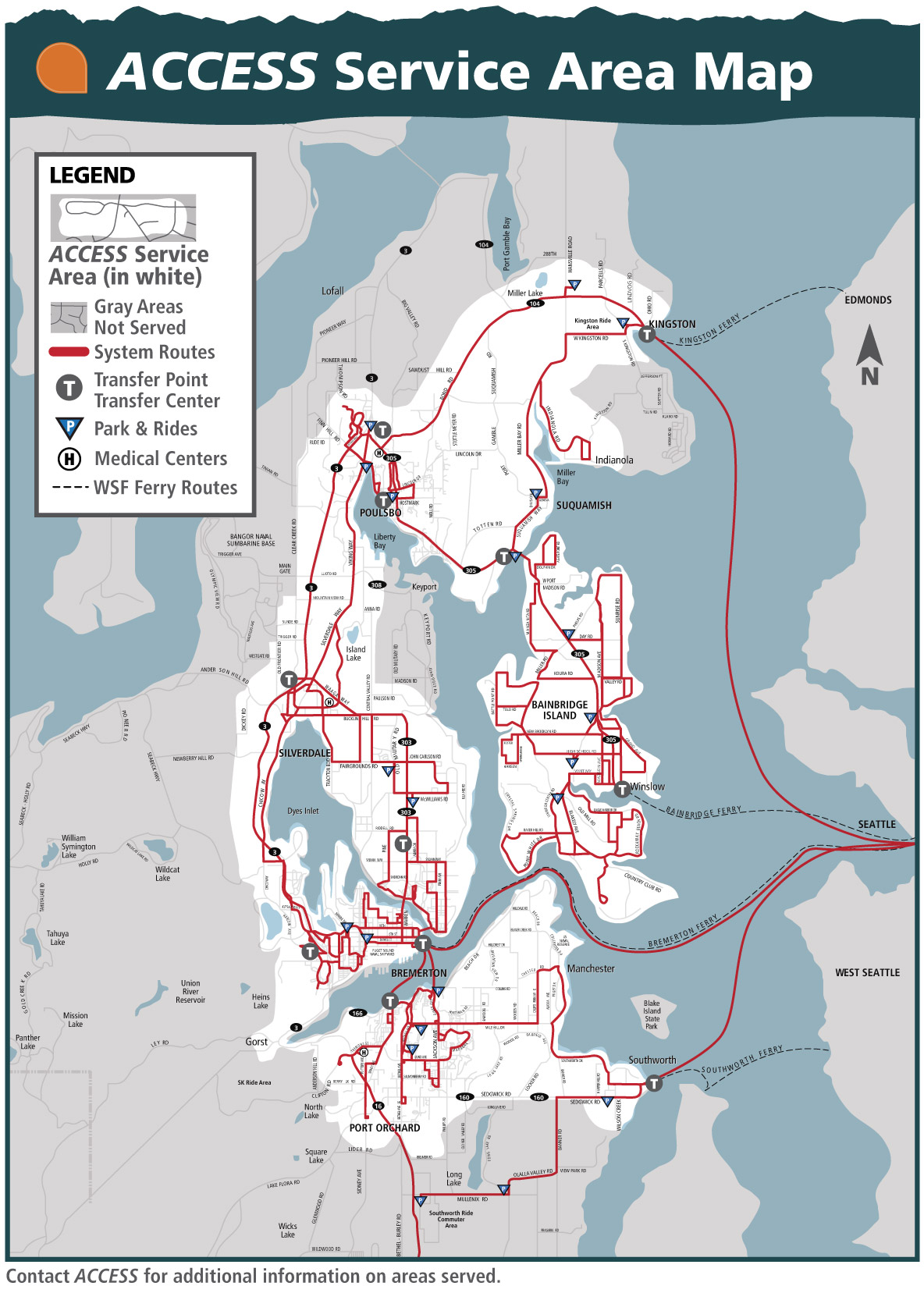 Kitsap Transit ACCESS Service Area Map