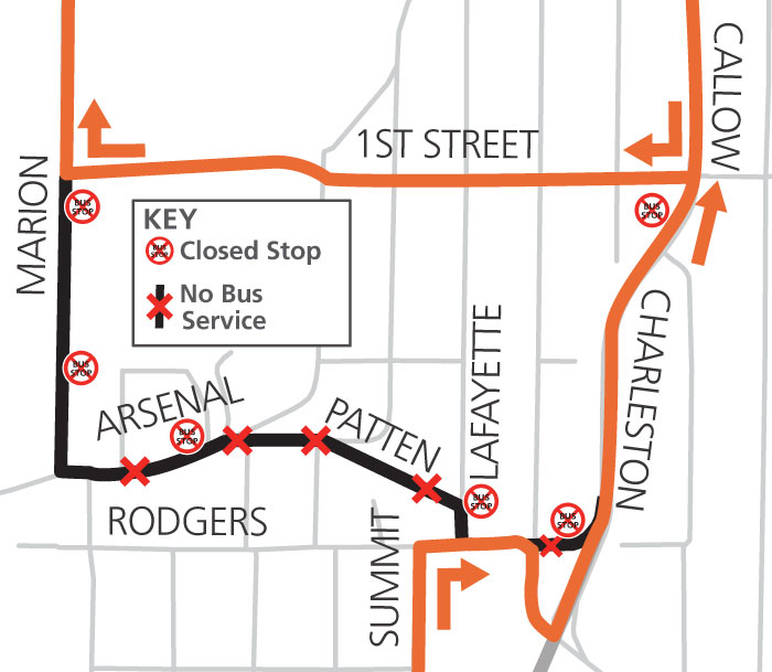 Aalrt Routes Rider Alert: Route 20 – Detour Update – 2/3