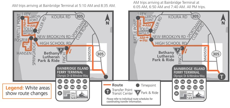 route 95 map change. Buses will now travel Madison Avenue both directions