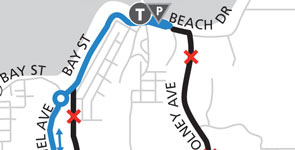 Route 119 snow route map