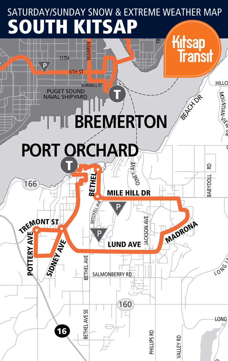 Saturday & Sunday  - South Kitsap Snow & Extreme Weather Service  - South Kitsap Map