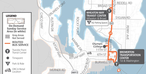 Central Kitsap Sunday Service Map