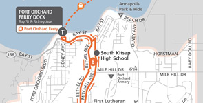 Port Orchard Sunday Service Map