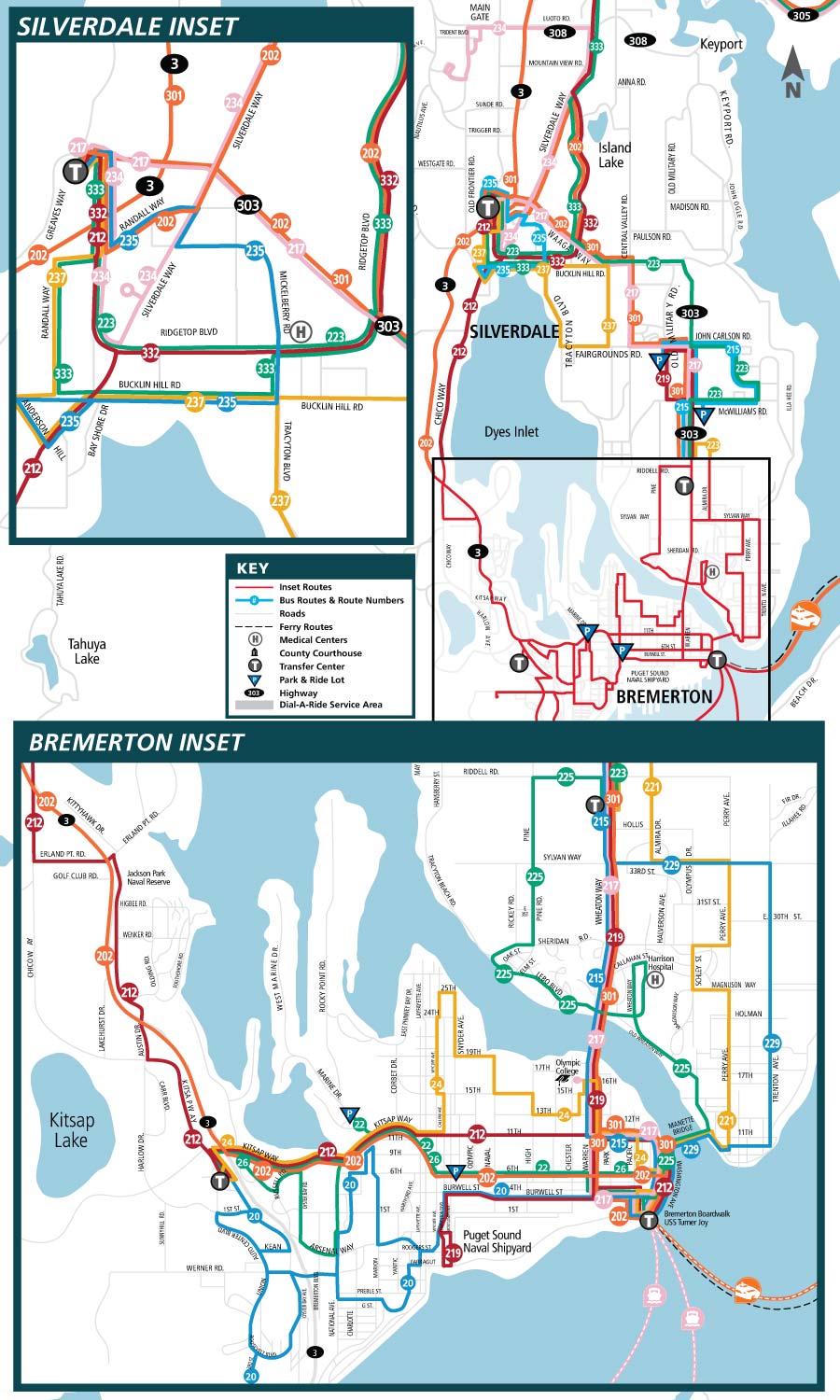 Central Kitsap System Map | Kitsap Transit
