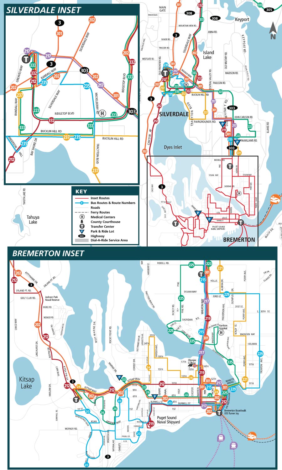 Central Kitsap System Map Kitsap Transit