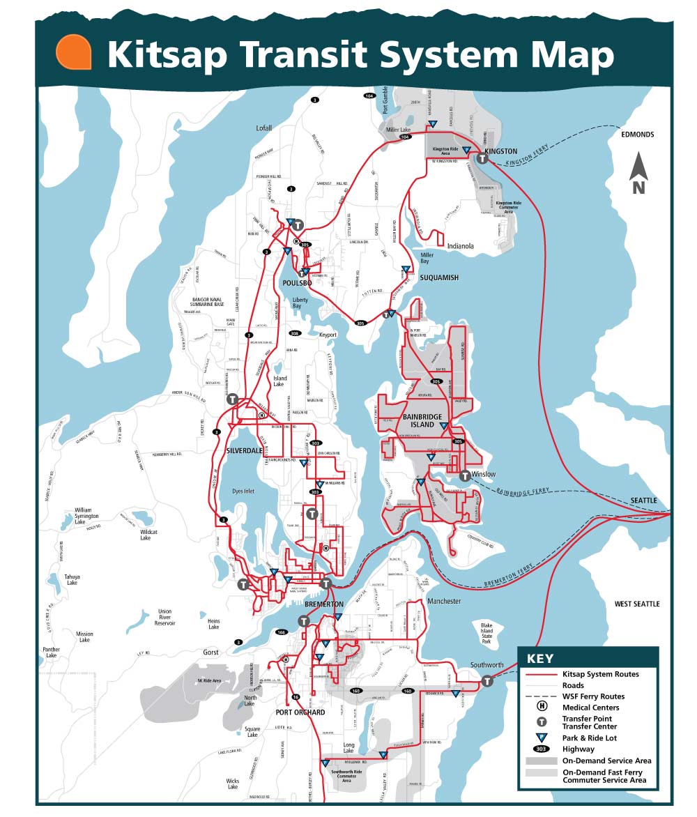 Kitsap Transit Red Line System Map