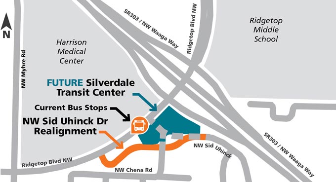 Silverdale Transit Center Future Location off Ridgetop